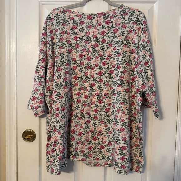 Woman Within Pink Floral Pintuck Tunic - Picture 4 of 6